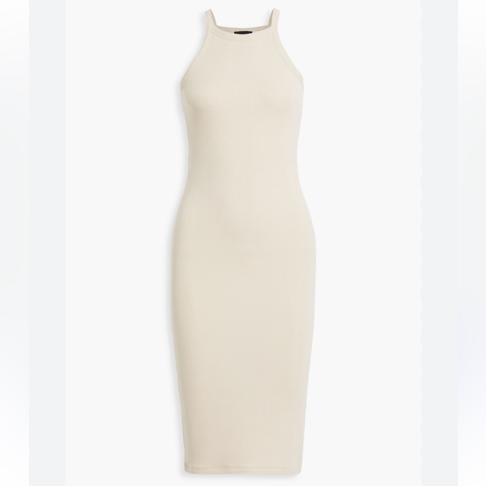 ATM Anthony Thomas Melillo Ribbed Cream Dress NWT